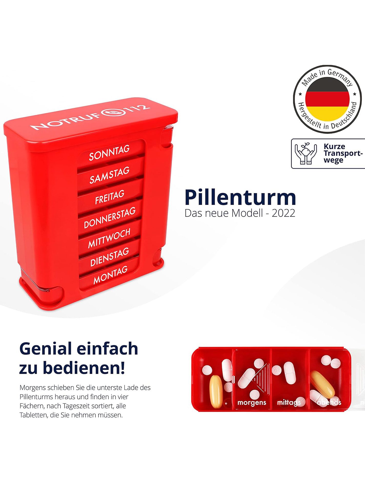 Ein Pillenturm, genial einfach zu bedienen