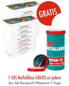 2er Set KAUFEN - 1 Notfalldose GRATIS! (bunt/bunt)