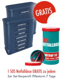 2er Set KAUFEN - 1 Notfalldose GRATIS! (blaugrau/blaugrau)