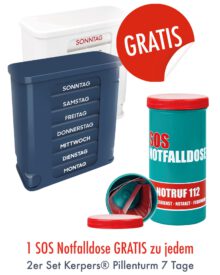 2er Set KAUFEN - 1 Notfalldose GRATIS! (blaugrau/weiss)